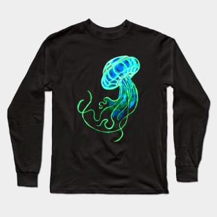 Turquoise Jellyfish Long Sleeve T-Shirt